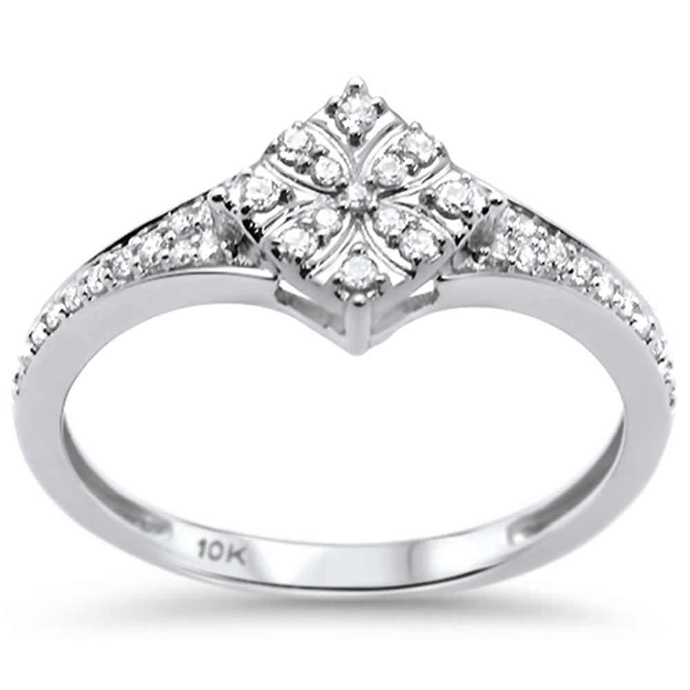 .22ct G SI 10k White GOLD Diamond Engagement Ring Size 6.5