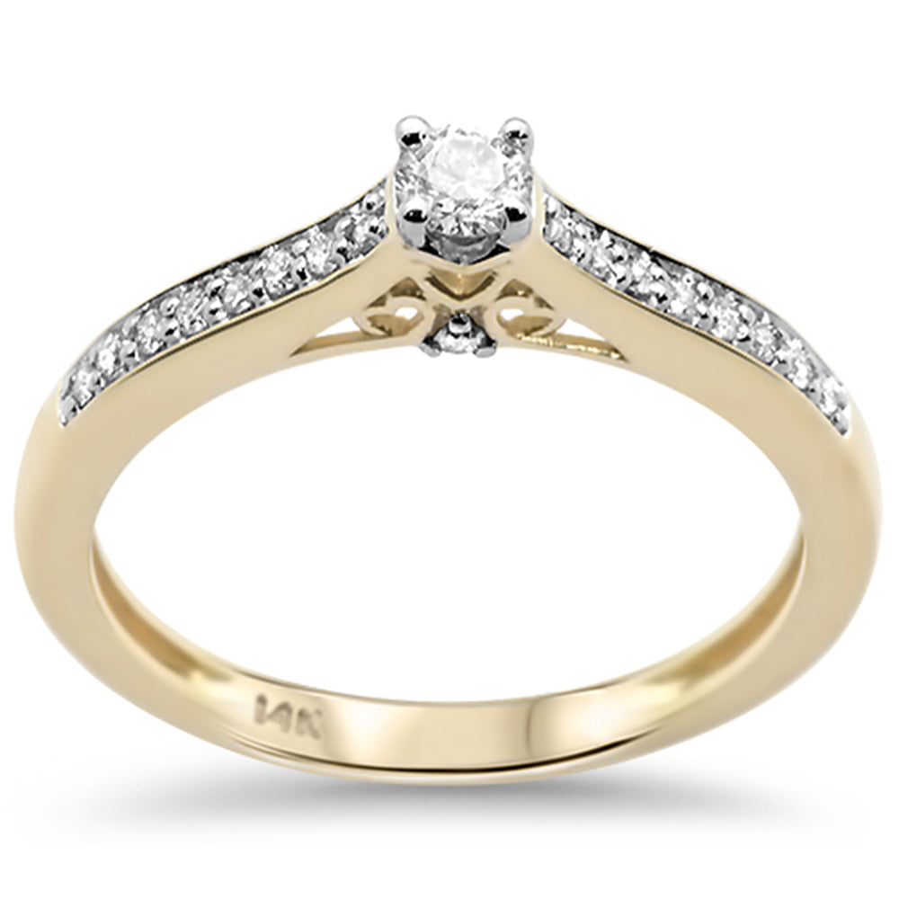 .25ct G SI 14K Yellow GOLD Diamond Engagement Ring Size 6.5