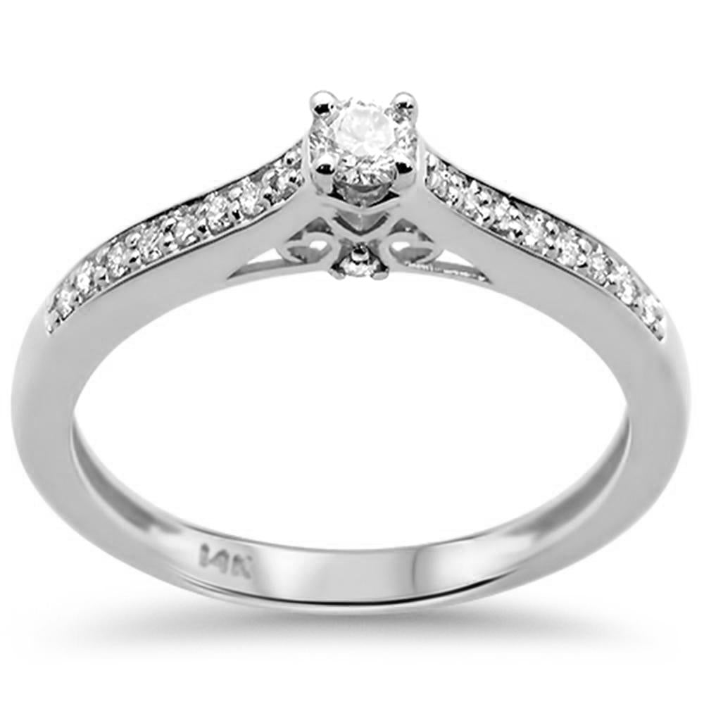 .24ct G SI 14K White GOLD Diamond Engagement Ring Size 6.5