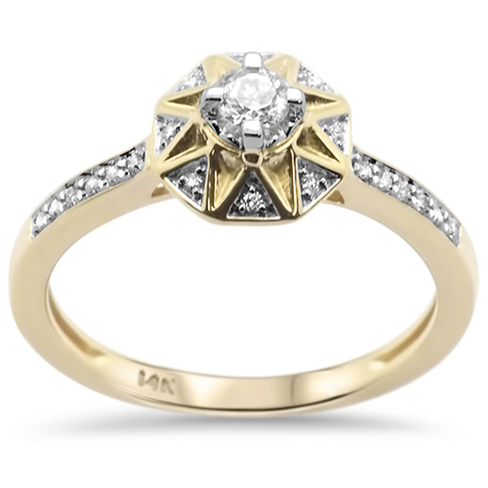 .22ct G SI 14K Yellow Gold Diamond Engagement RING Size 6.5