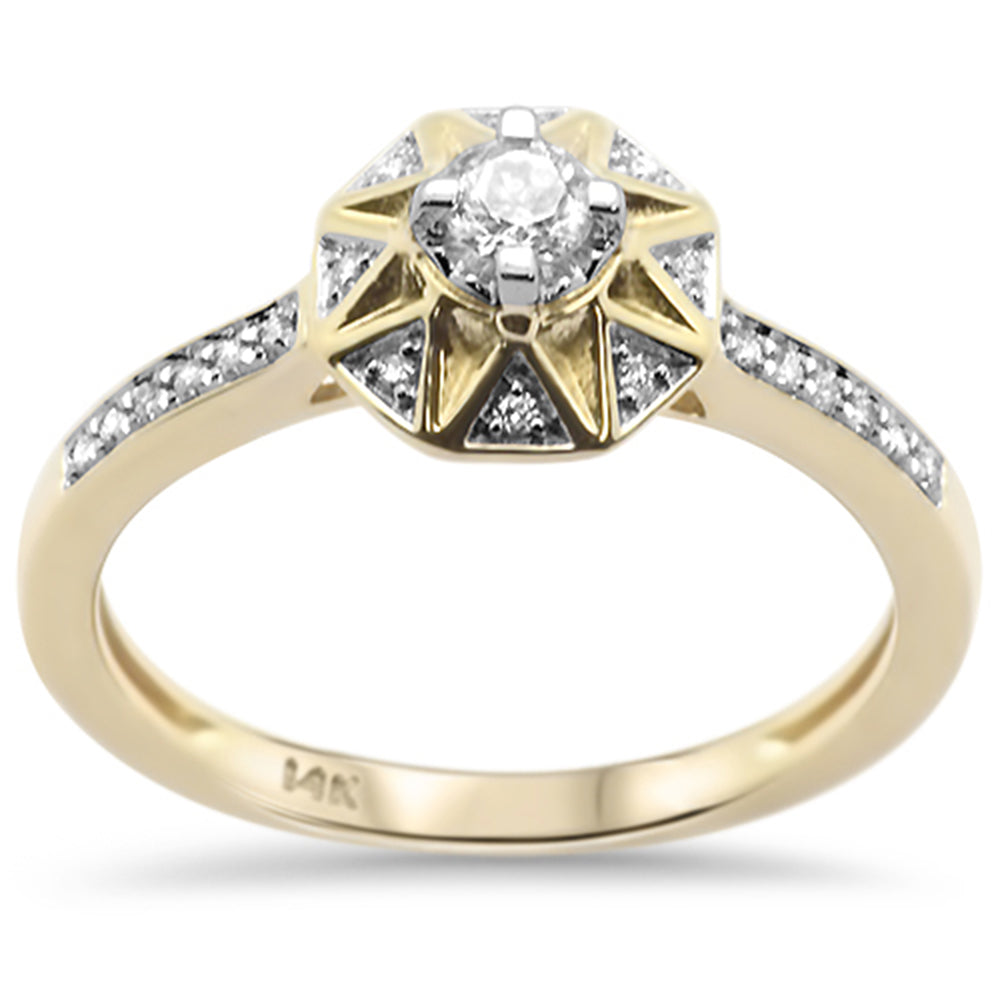 .22ct G SI 14K Yellow GOLD Diamond Engagement Ring Size 6.5