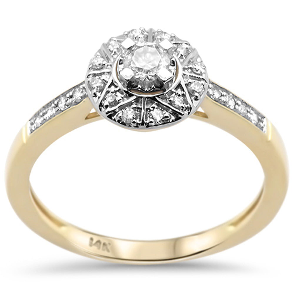 .24ct G SI 14K Yellow Gold Diamond Engagement RING Size 6.5