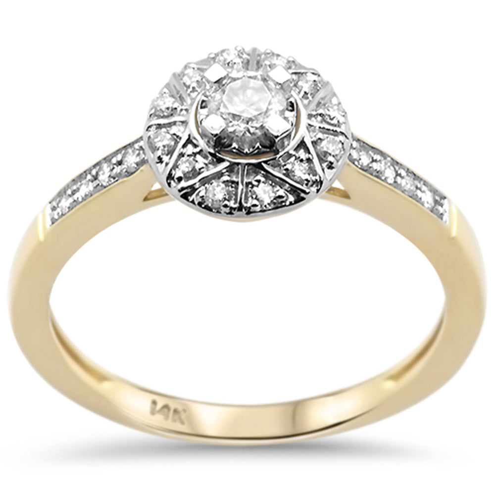 .24ct G SI 14K Yellow GOLD Diamond Engagement Ring Size 6.5