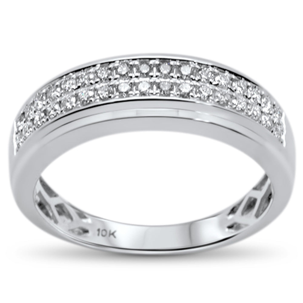 ''SPECIAL! .50CT G SI 10K White Gold DIAMOND Men's DIAMOND Band Ring Size 10''