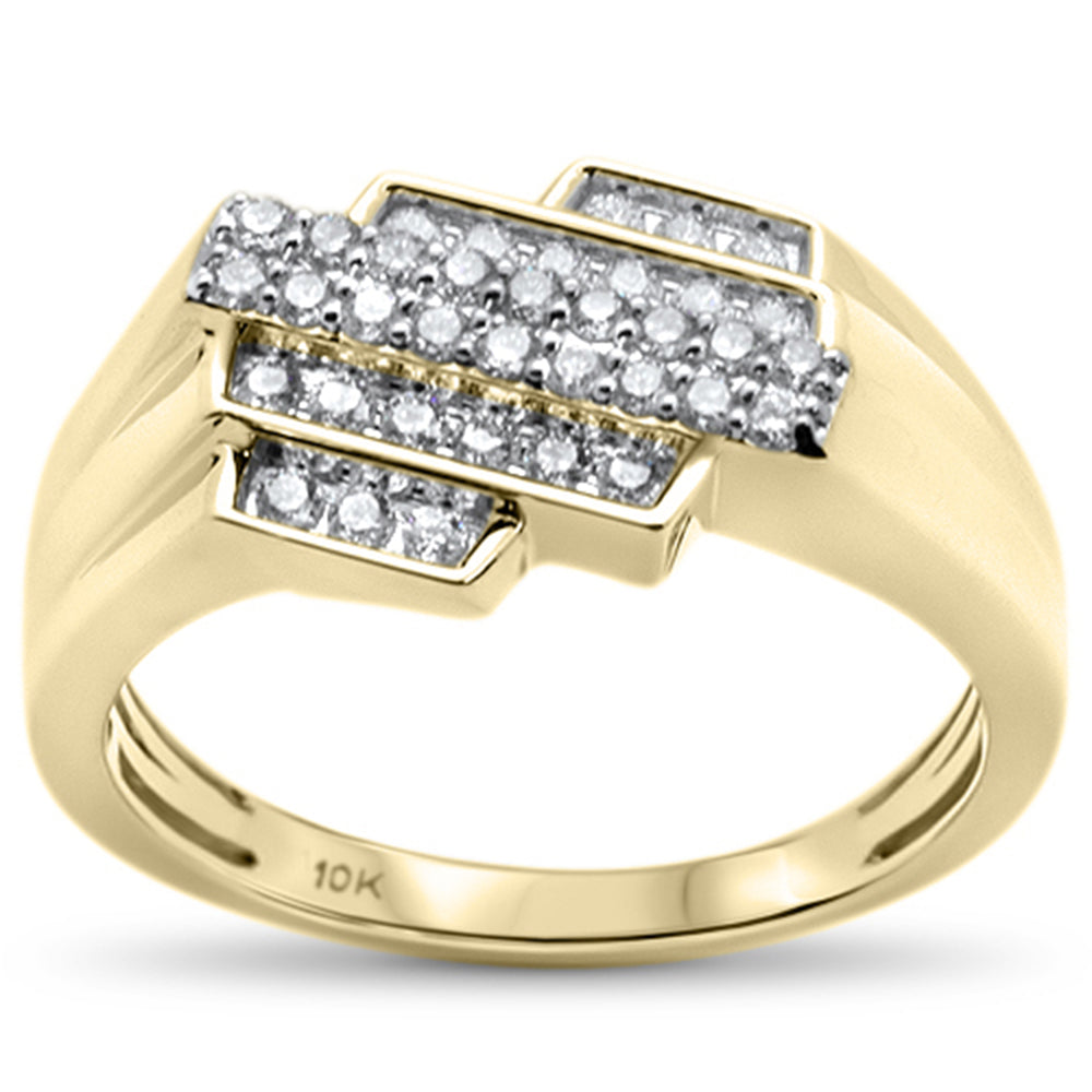 ''SPECIAL! .50CT G SI 10K Yellow GOLD Diamond Men's Diamond Band Ring Size 10''