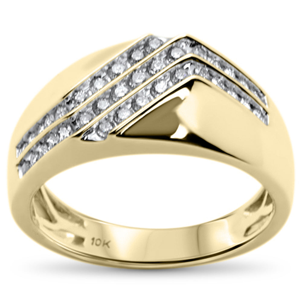 ''SPECIAL! .53CT G SI 10K Yellow GOLD Diamond Men's Diamond Band Ring Size 10''