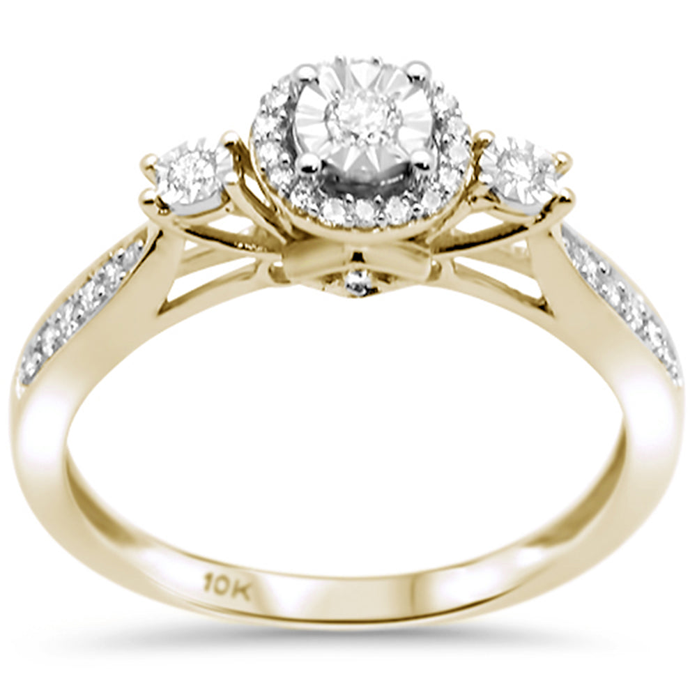 .23ct G SI 10K Yellow Gold DIAMOND Engagement Ring Size 6.5