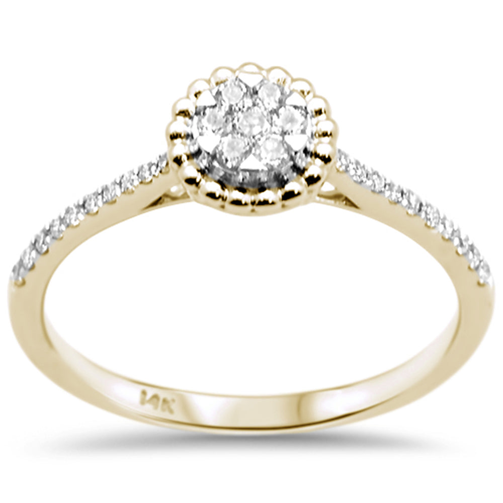 .20ct G SI 14K Yellow GOLD Diamond Engagement Ring Size 6.5