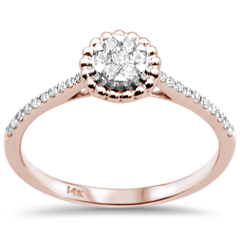 .20ct G SI 14K Rose GOLD Diamond Engagement Ring Size 6.5