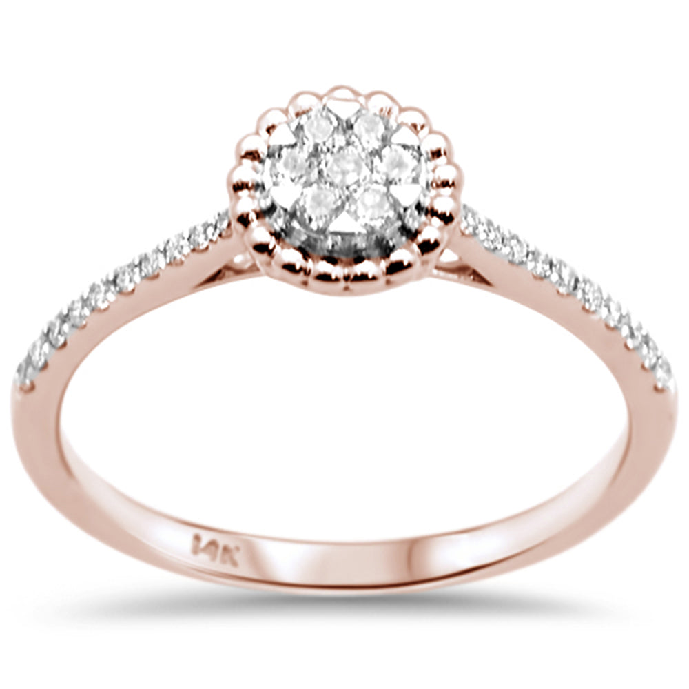.20ct G SI 14K Rose Gold DIAMOND Engagement Ring Size 6.5