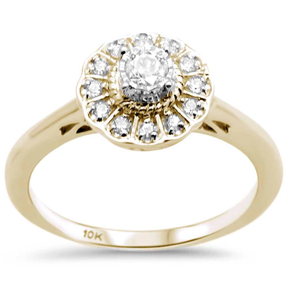 .22ct G SI 10K Yellow Gold Diamond Engagement RING Size 6.5