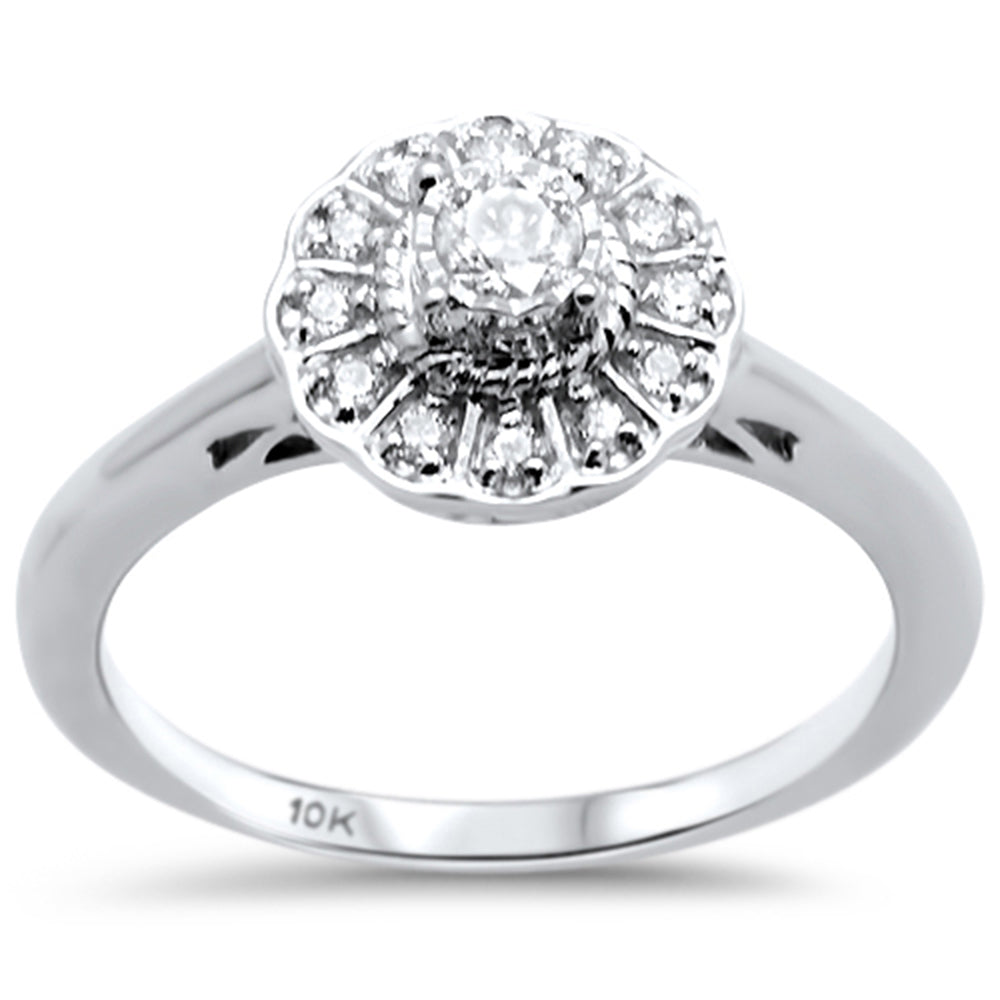 .22ct G SI 10K White GOLD Diamond Engagement Ring Size 6.5