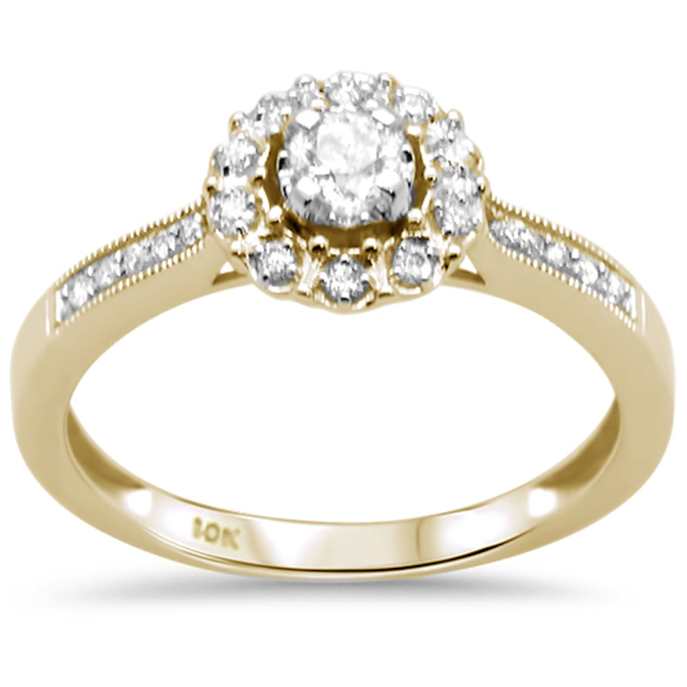 .26ct G SI 10K Yellow GOLD Diamond Engagement Ring Size 6.5
