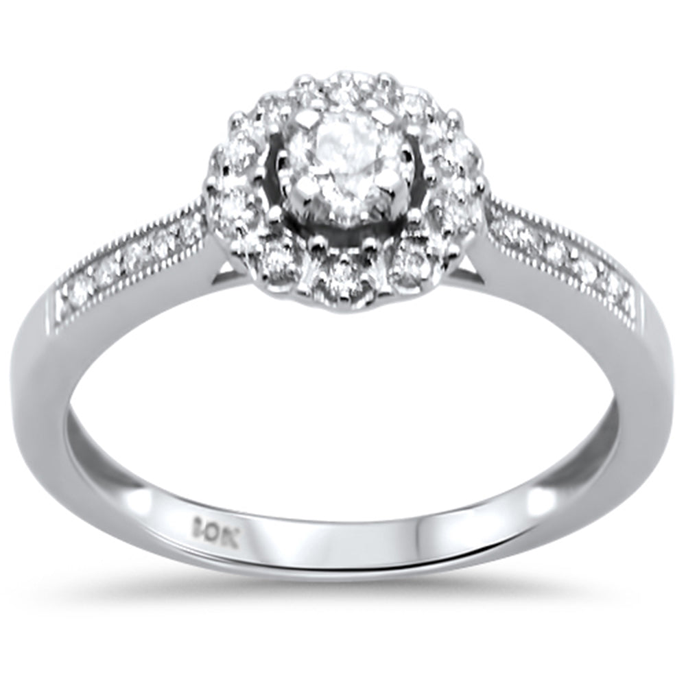 .26ct G SI 10K White Gold DIAMOND Engagement Ring Size 6.5