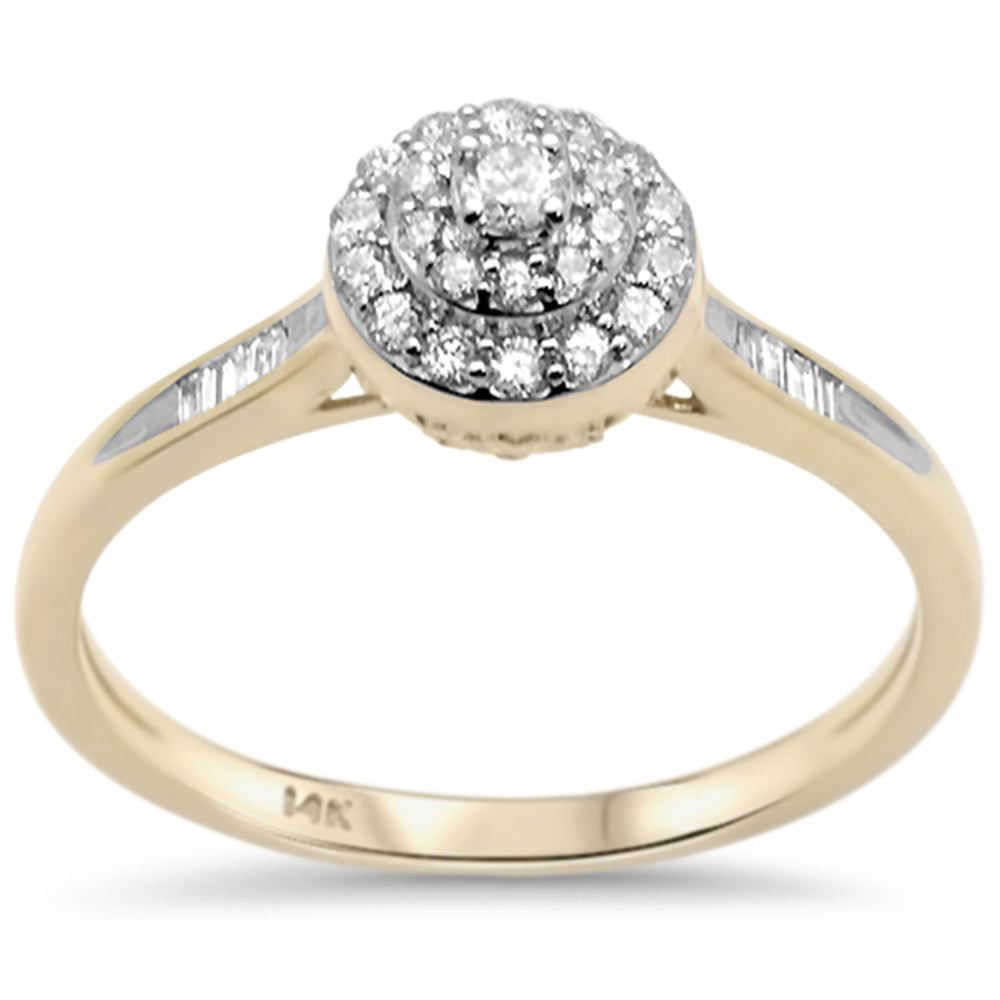 .24ct G SI 14K Yellow GOLD Diamond Engagement Ring Size 6.5