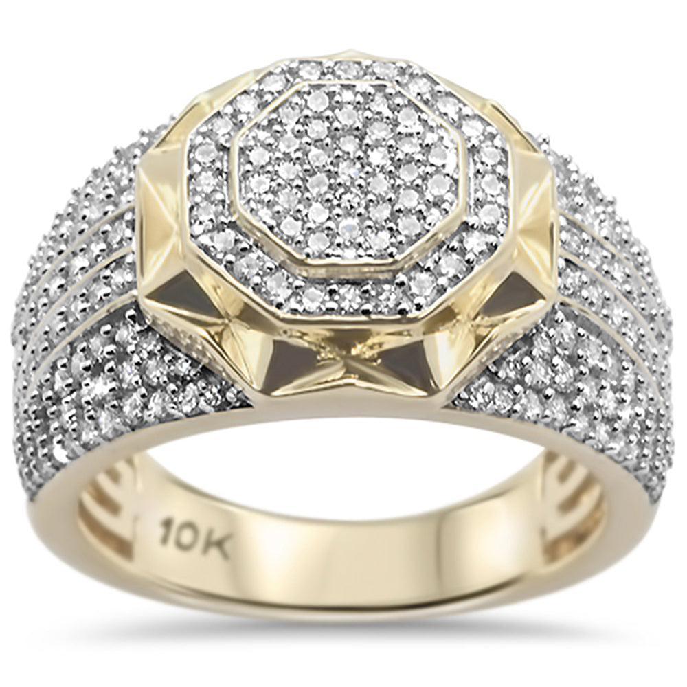 ''SPECIAL! 1.24CT G SI 10KT Yellow Gold Diamond Men's RING Size 10''