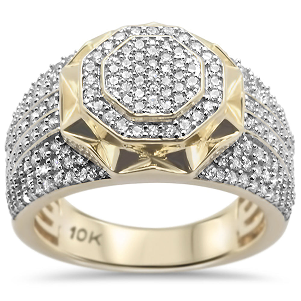 ''SPECIAL! 1.24CT G SI 10KT Yellow Gold DIAMOND Men's Ring Size 10''