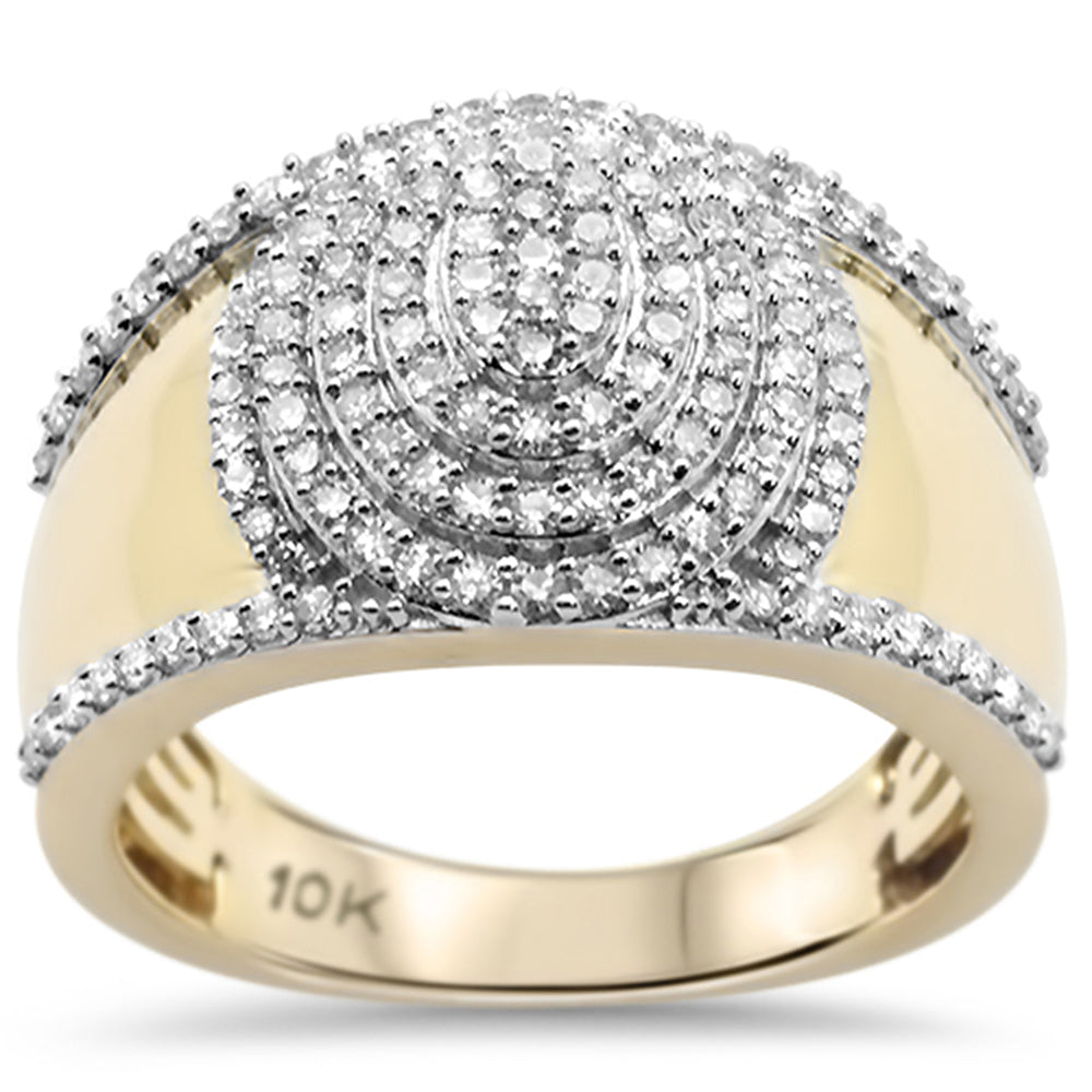 ''SPECIAL! .96CT G SI 10KT Yellow Gold DIAMOND Men's Ring Size 10''