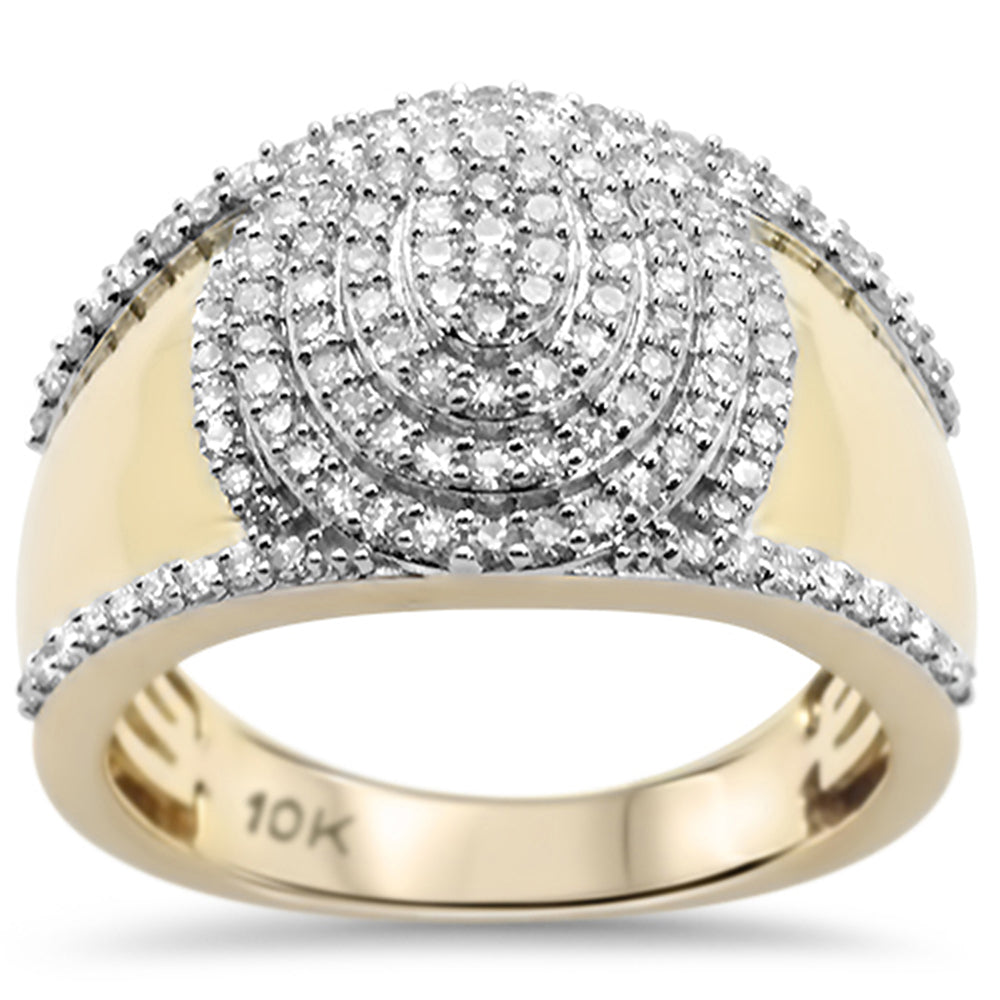 ''SPECIAL! .96CT G SI 10KT Yellow GOLD Diamond Men's Ring Size 10''