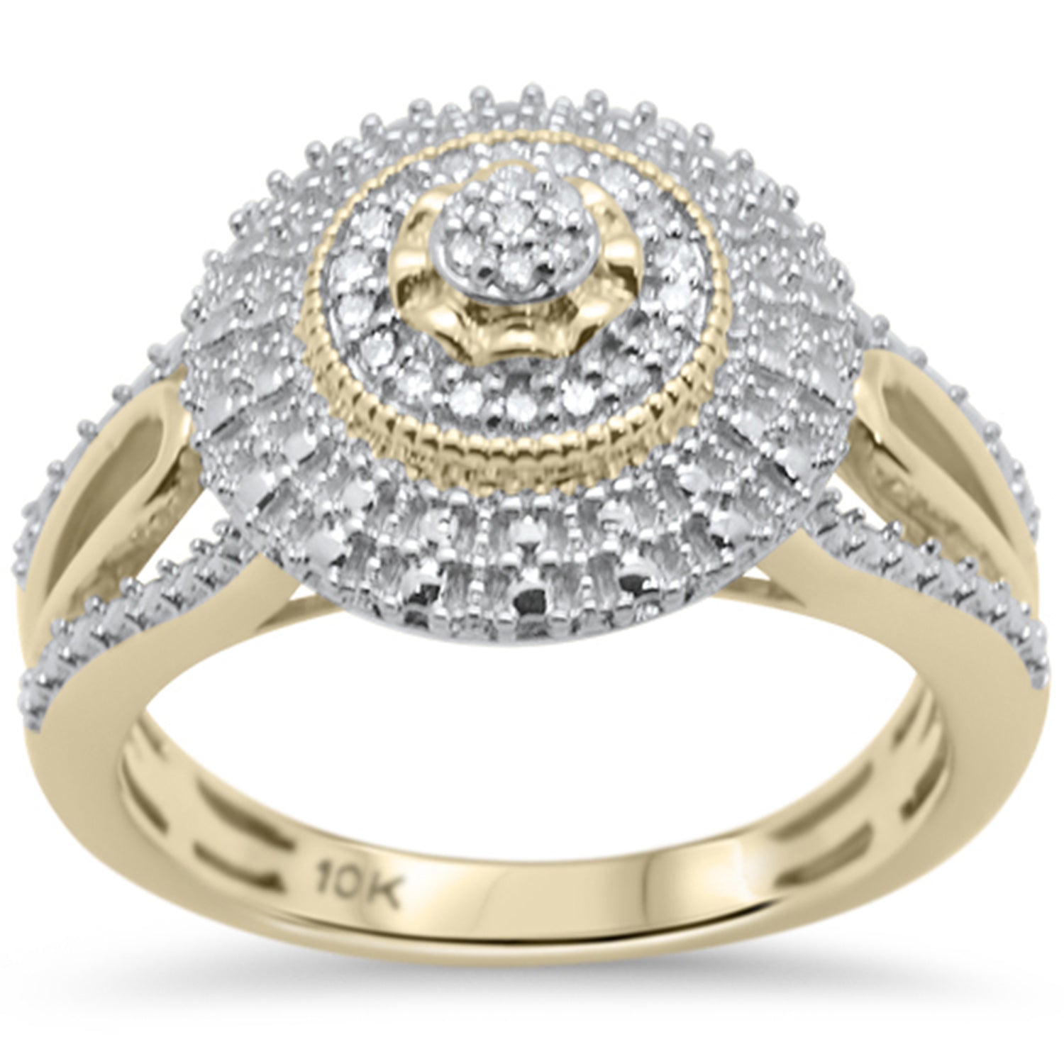 ''SPECIAL! .10CT G SI 10KT Yellow Gold Diamond Ladies Diamond RING Size 6.5''