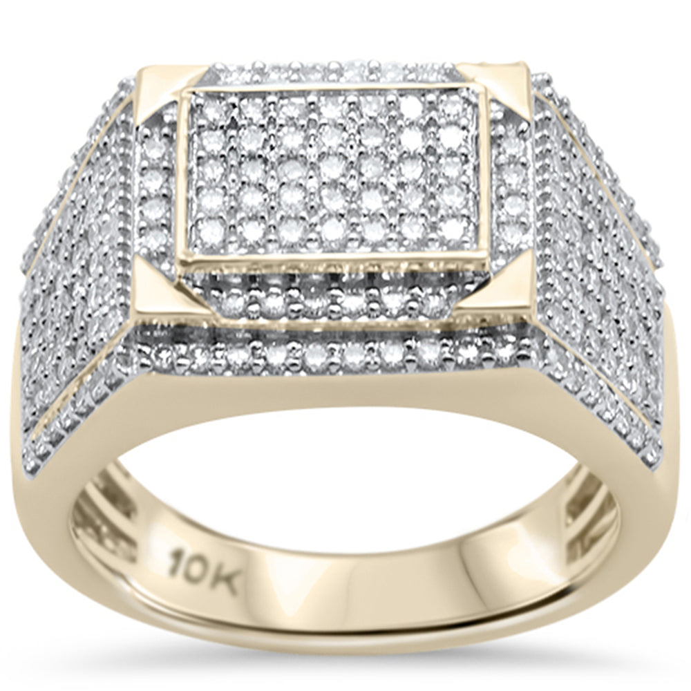 ''SPECIAL! 1.29CT G SI 10KT Yellow Gold Diamond Men's RING Size 10''