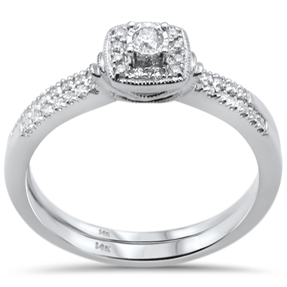 SPECIAL!  .23ct G SI 14K White Gold Diamond Wedding Bridal RING Set