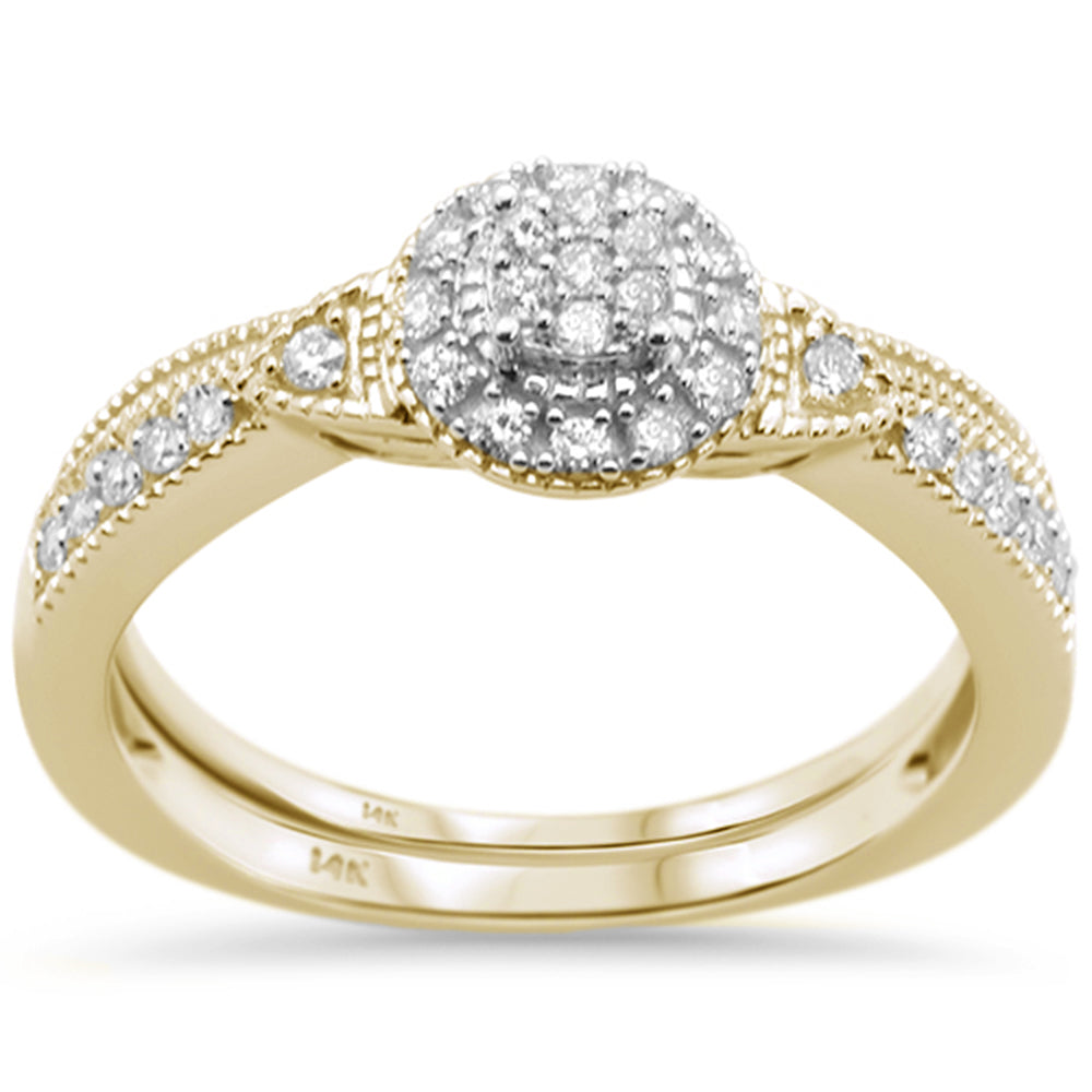 ''SPECIAL! .23ct F SI 14K Yellow Gold DIAMOND Bridal Ring Set''