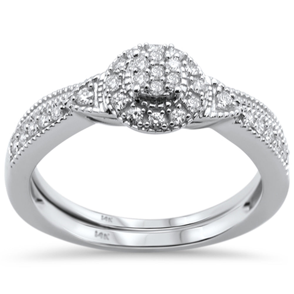 ''SPECIAL! .23ct F SI 14K White Gold DIAMOND Bridal Ring Set''