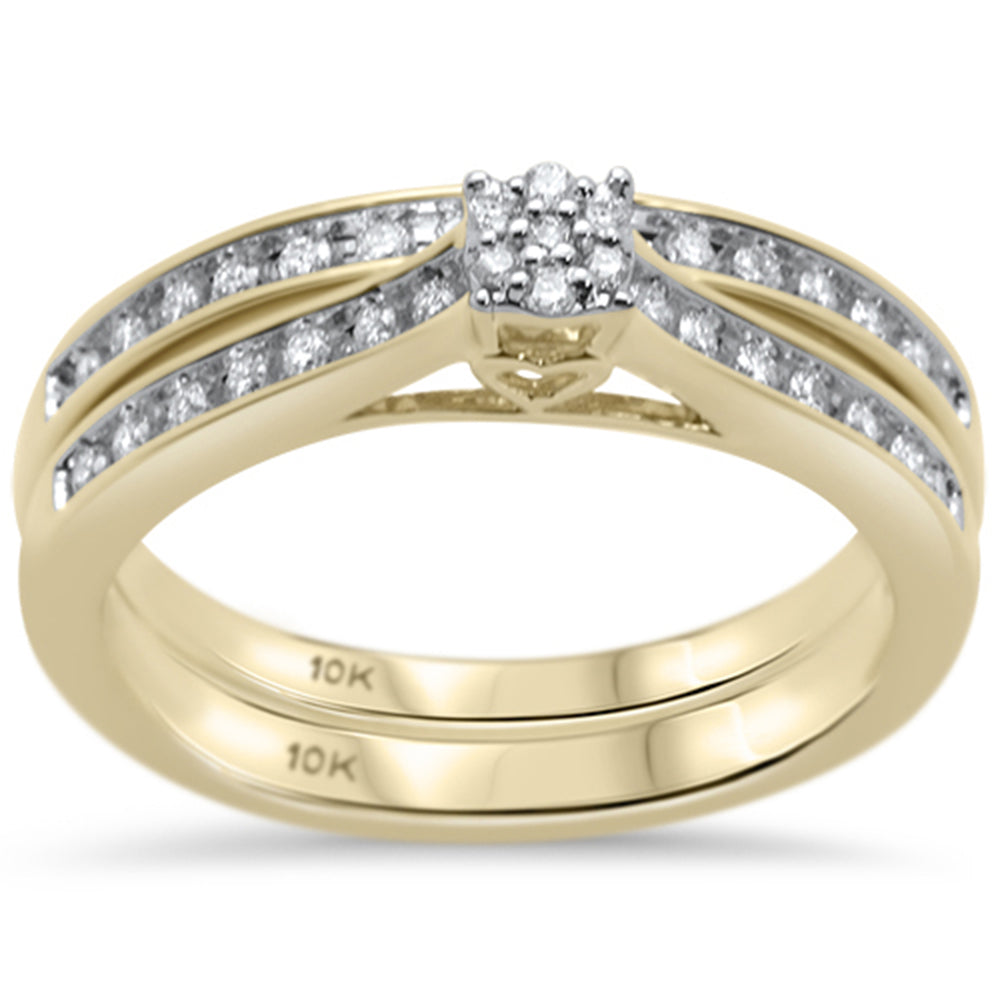 SPECIAL!  .25ct F SI 10K Yellow Gold Diamond Bridal RING Set