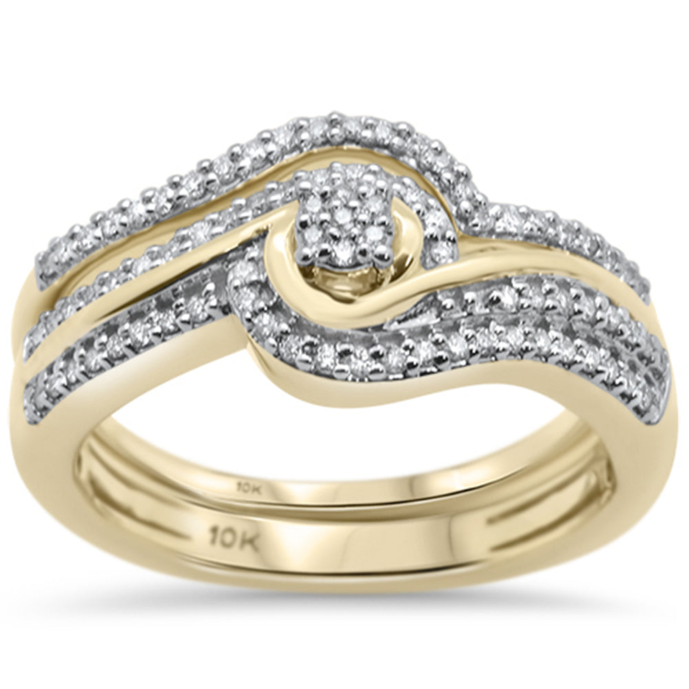 ''SPECIAL! .23ct F SI 10K Yellow GOLD Diamond Bridal Ring Set''