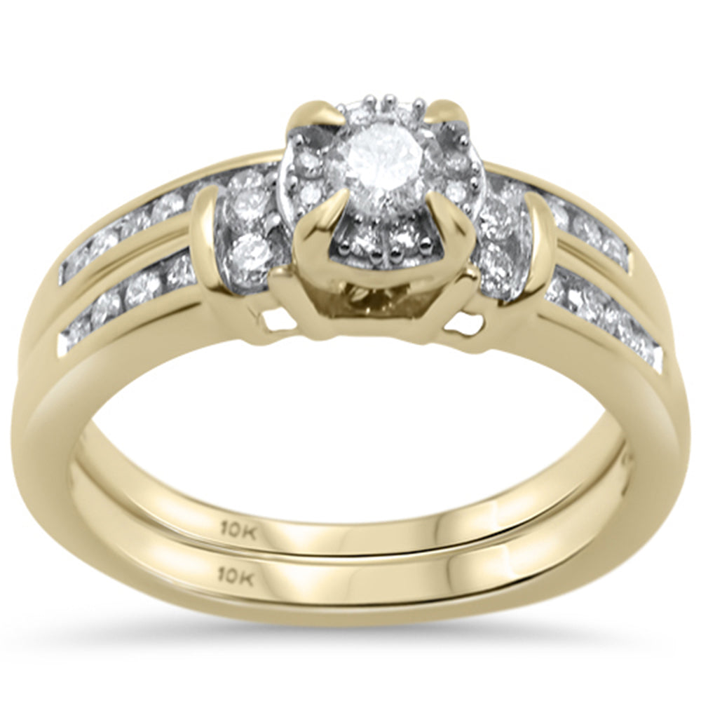 ''SPECIAL!.50ct F SI 10K Yellow GOLD Diamond Bridal Ring Set''