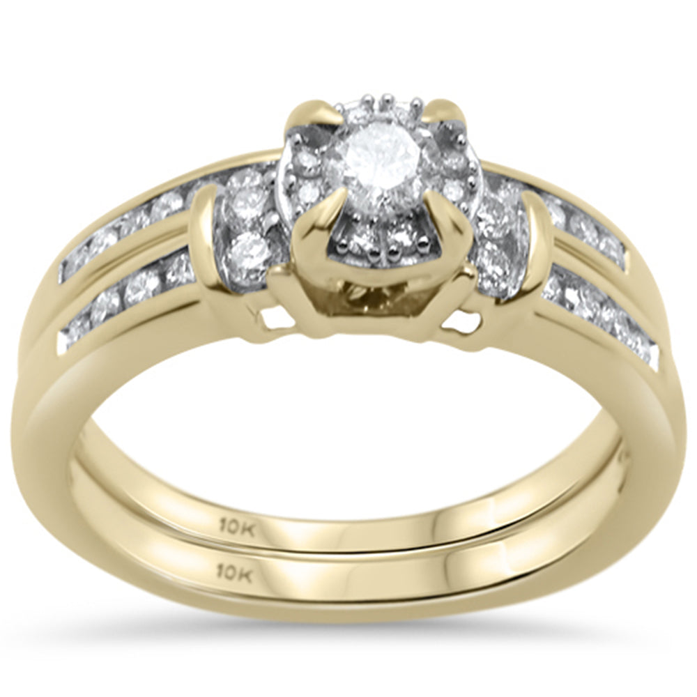 ''SPECIAL!.50ct F SI 10K Yellow Gold DIAMOND Bridal Ring Set''
