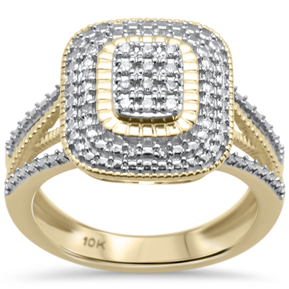 ''SPECIAL! .11ct F SI 10K Yellow GOLD Diamond Diamond Engagement Ring Size 6.5''