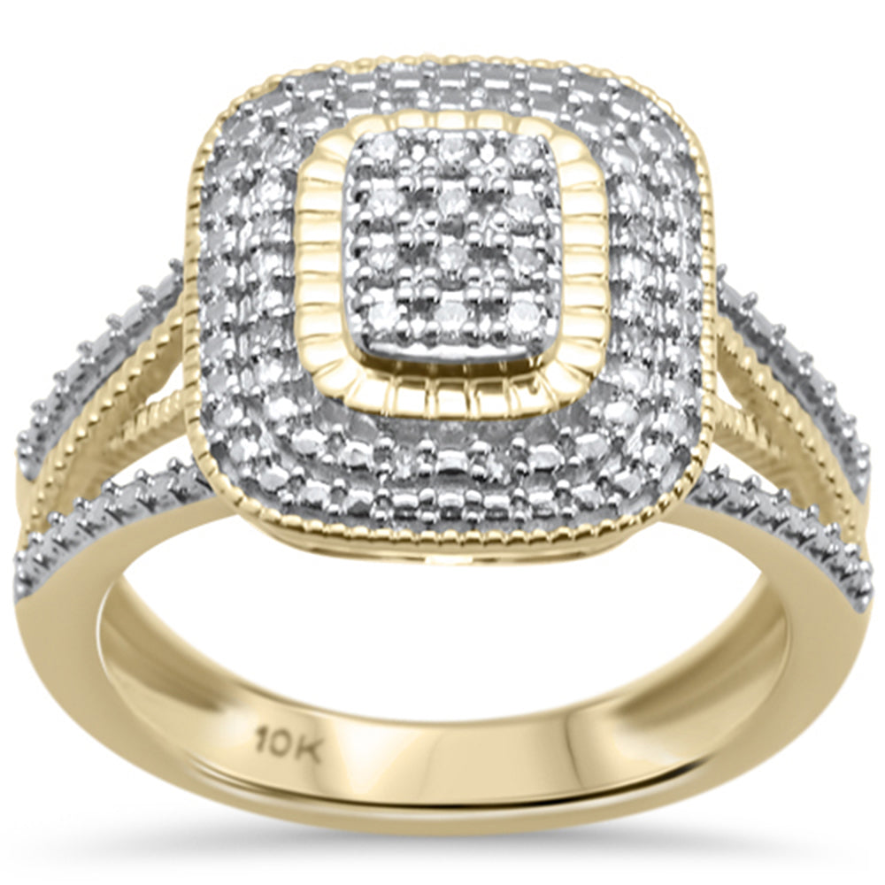 ''SPECIAL! .11ct F SI 10K Yellow Gold DIAMOND DIAMOND Engagement Ring Size 6.5''