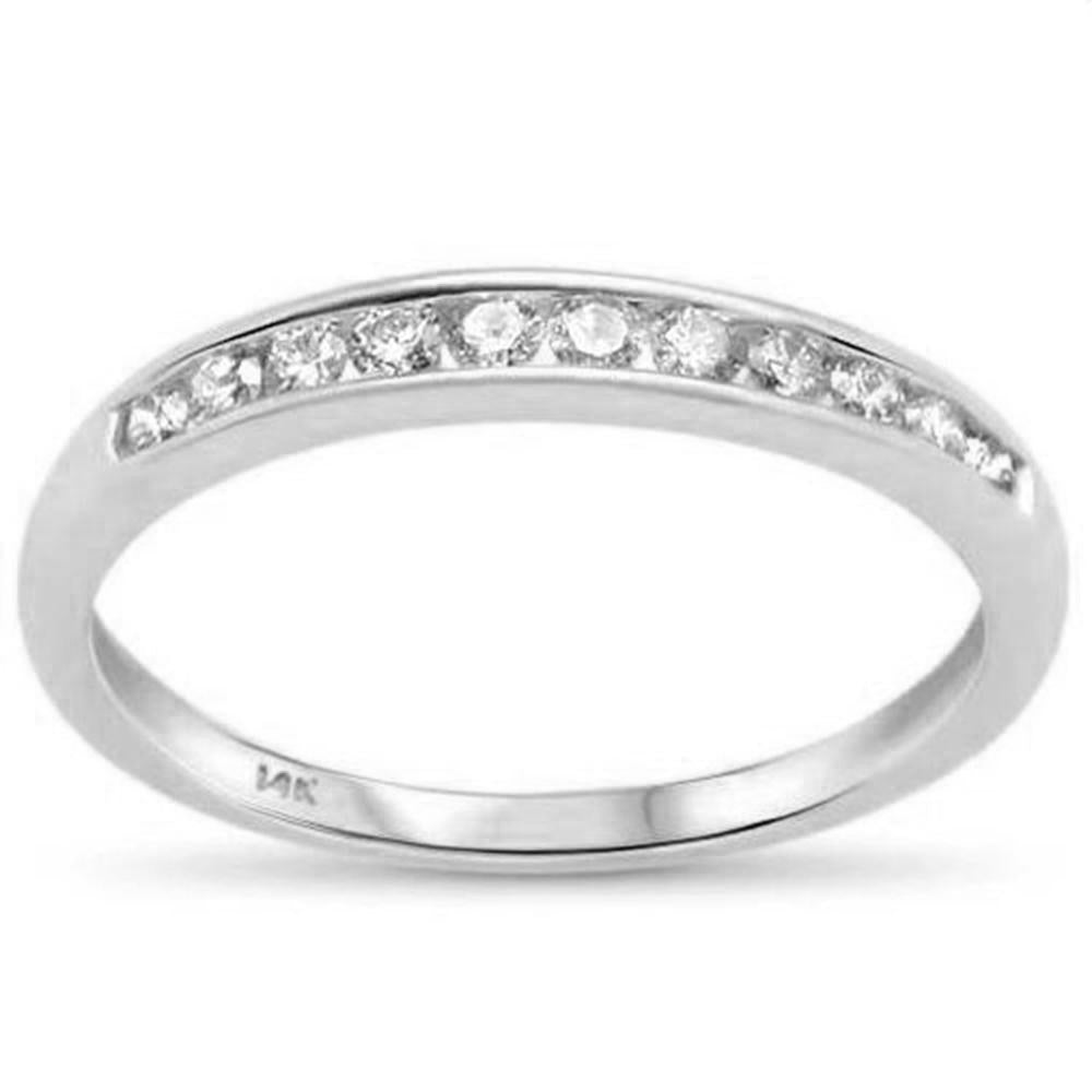 .25ct G SI 14K White GOLD Diamond Channel Set Band