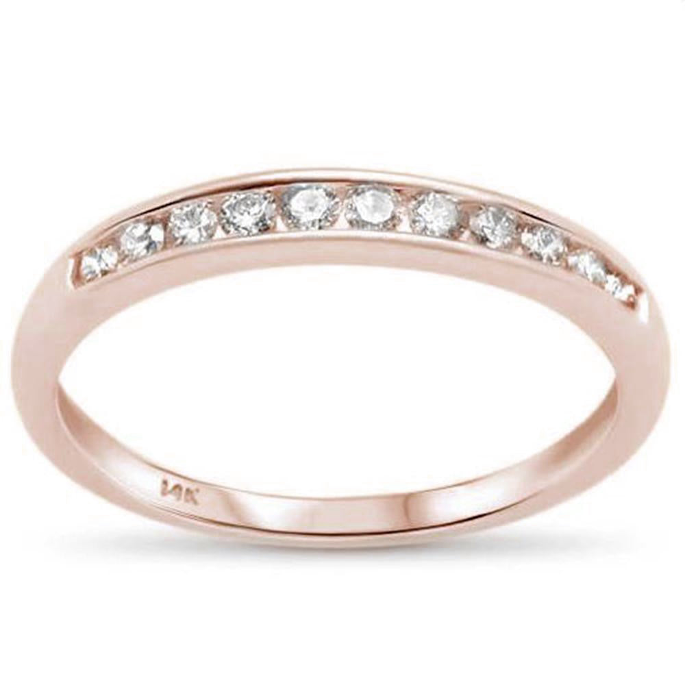.26ct G SI 14K Rose GOLD Diamond Wedding Band Ring
