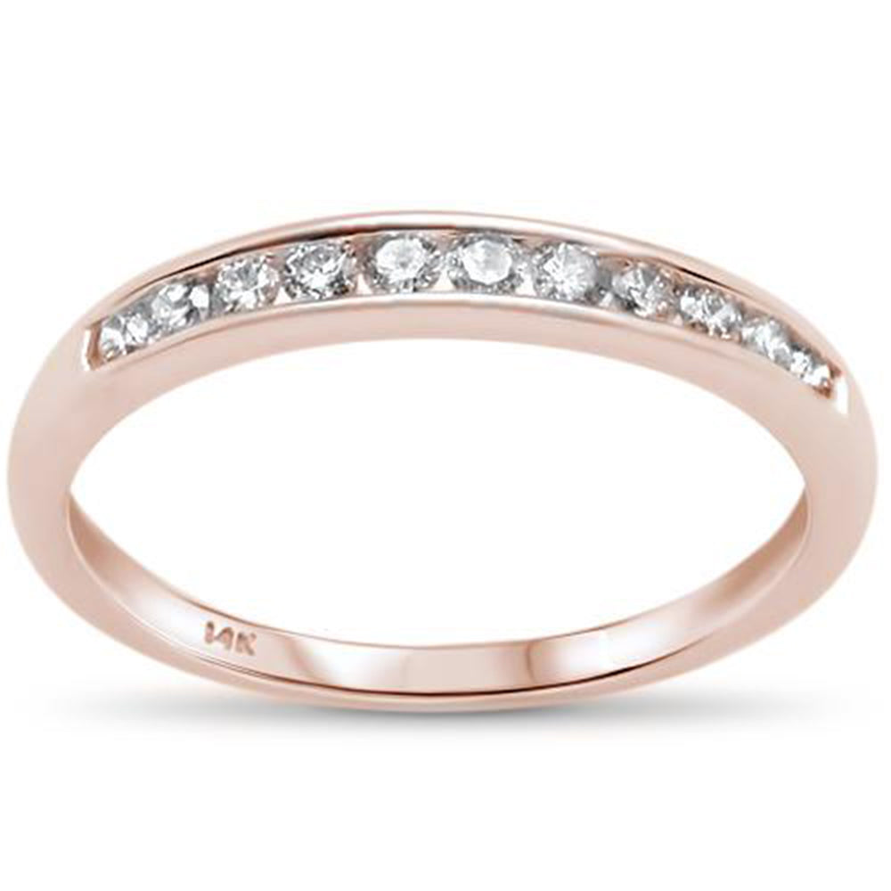 .26ct 14k Rose Gold Round Diamond Channel Set WEDDING Band Ring