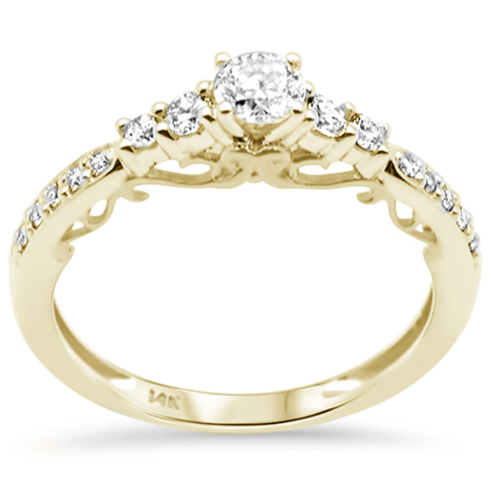 ''SPECIAL! .4ct F SI 14K Yellow GOLD Diamond Engagement Ring Size 6.5''