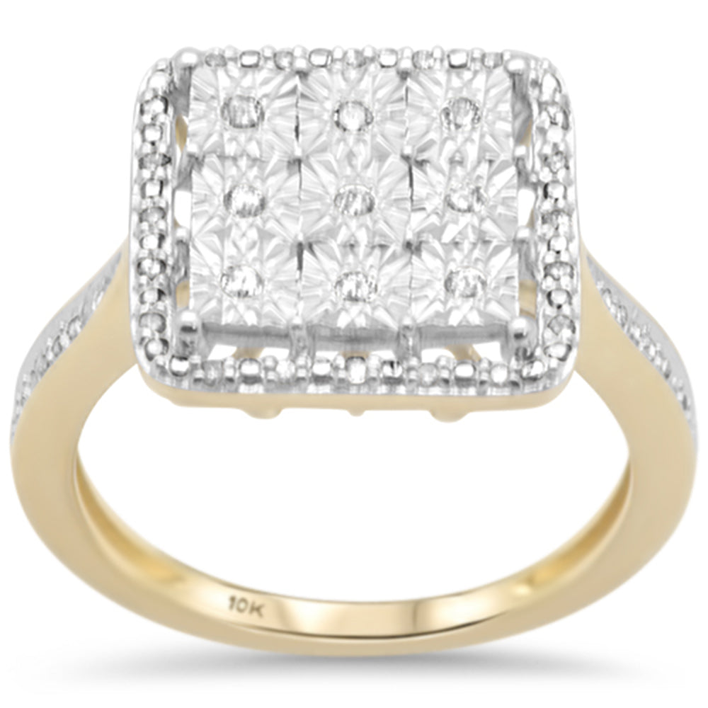 .15ct F SI 10K Yellow Gold Diamond Engagement RING Size 6.5