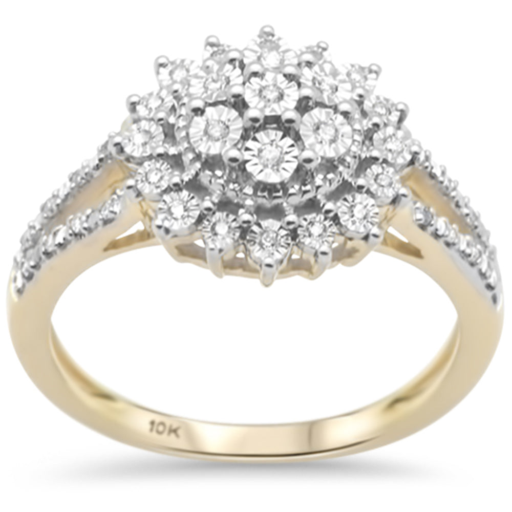 .18ct F SI 10K Yellow Gold DIAMOND Engagement Ring Size 6.5