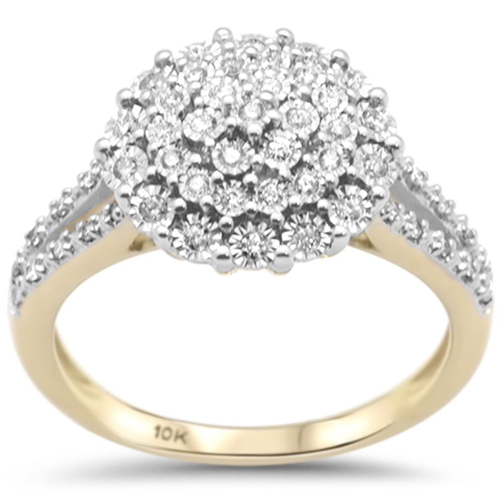 ''SPECIAL! .26ct F SI 10K Yellow Gold Diamond Engagement RING Size 6.5''