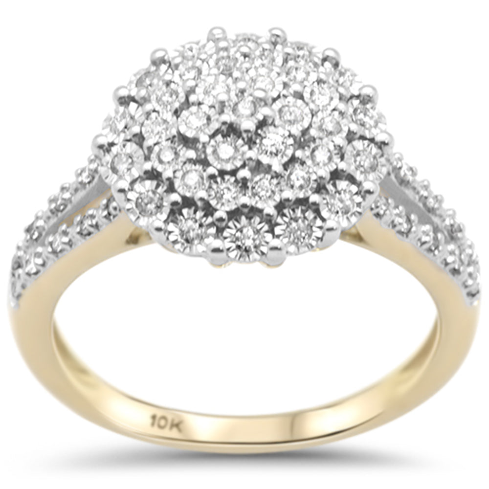 ''SPECIAL! .26ct F SI 10K Yellow Gold DIAMOND Engagement Ring Size 6.5''