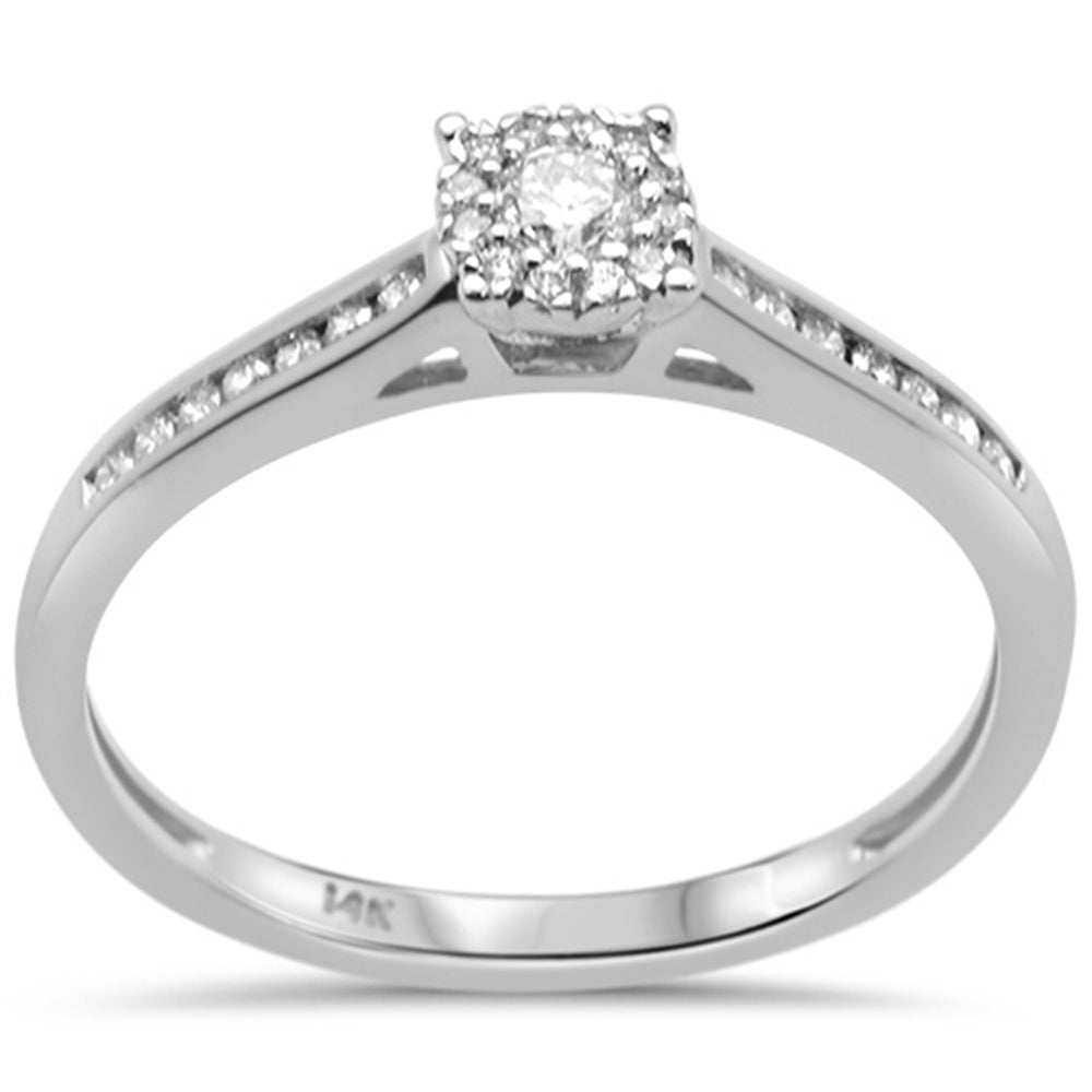 ''SPECIAL! .23ct G SI 14K White Gold Diamond WEDDING Ring Size 6.5''