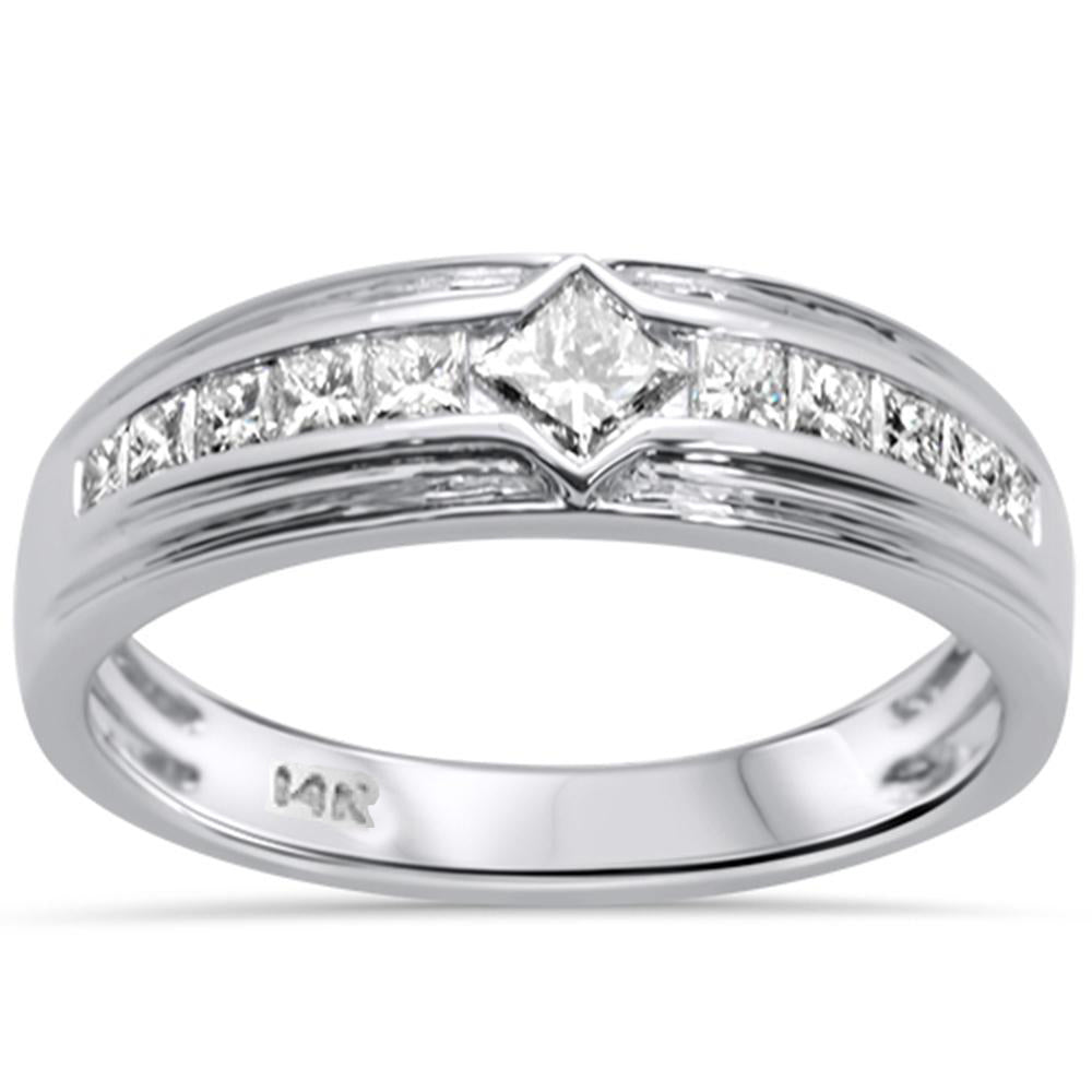 ''SPECIAL! .74ct F SI 14K White Gold Diamond Men's Band RING''