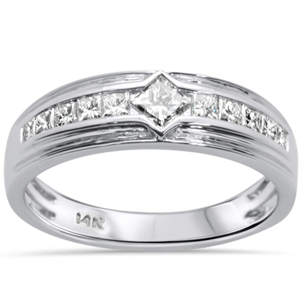 ''SPECIAL! .74ct F SI 14K White Gold DIAMOND Men's Band ring''
