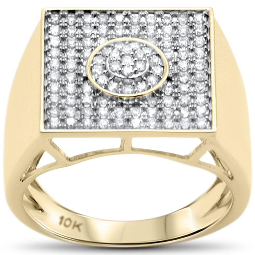 ''SPECIAL!.61ct G SI 10K Yellow Gold Diamond Men's Micro Pave RING Size 10''