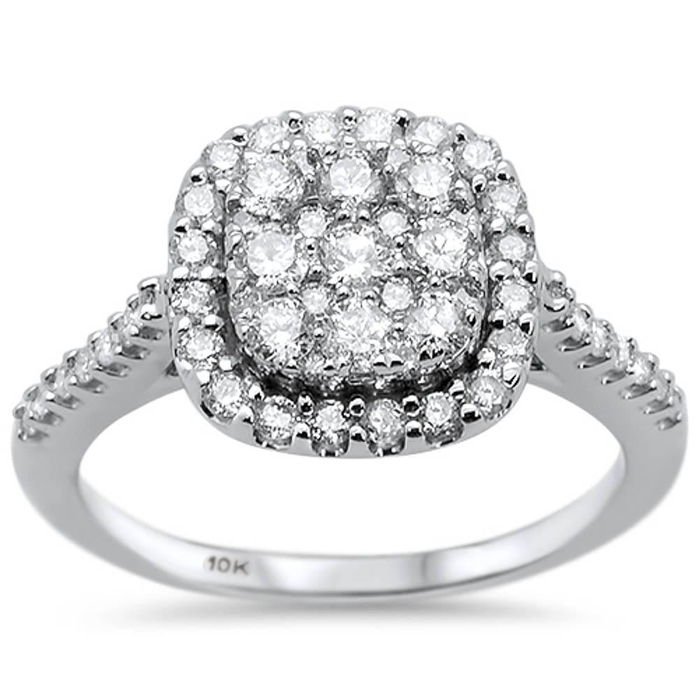 ''SPECIAL! .91ct G SI 10K White Gold Diamond Engagement RING Size 6.5''