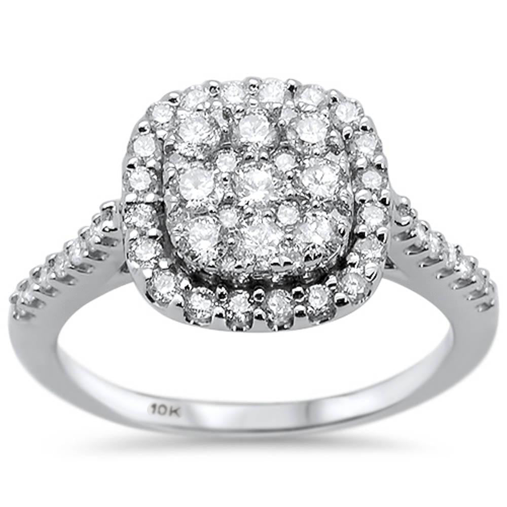 ''SPECIAL! .91ct G SI 10K White Gold DIAMOND Engagement Ring Size 6.5''