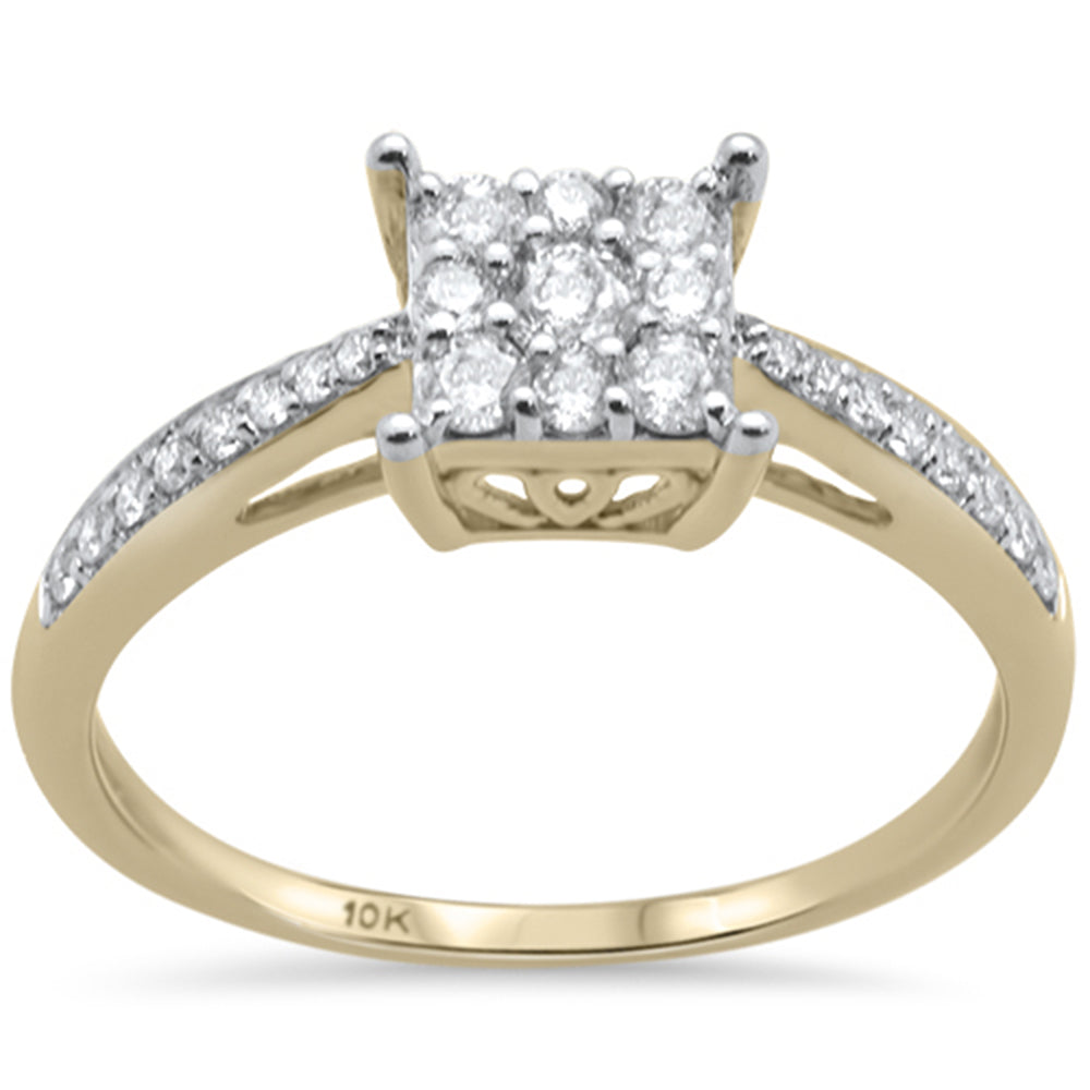 .39ct G SI 10K Yellow Gold DIAMOND Engagement Solitaire Ring Size 6.5