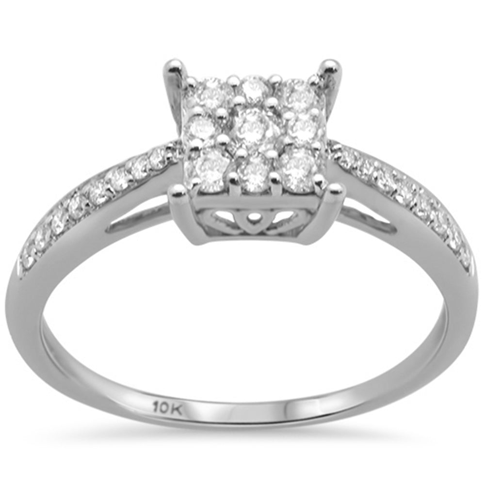 ''SPECIAL! .39ct G SI 10K White Gold DIAMOND Engagement Solitaire Ring Size 6.5''